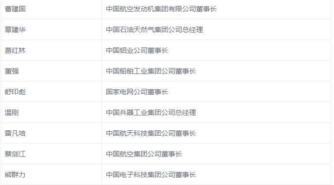 國網(wǎng)、國電投、大唐、神華、三峽等8家能源企業(yè)，總計29家央企大佬入選十九大代表